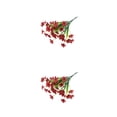 thumbnail image 2 of Injueey 2X 5 tenedores Flores artificiales No se desvanecen Faux Violet Plantas falsas al aire libre Romántico Ramo de flores Hogar Cocina Rojo 2Conjunto, 2 of 6