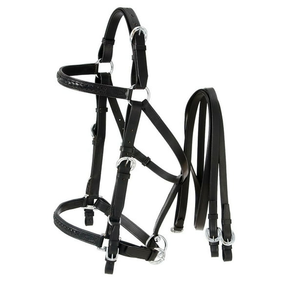 Australian Outrider Halter Bridle with Reins Black