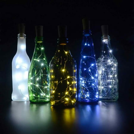 Bottle Cork Lights, [78 inch/ 2M] 20 LED String Lights [White] Perfect for Wine Bottle DIY, Party, Table Decor, Christmas, Halloween, Wedding Centerpieces and More!
