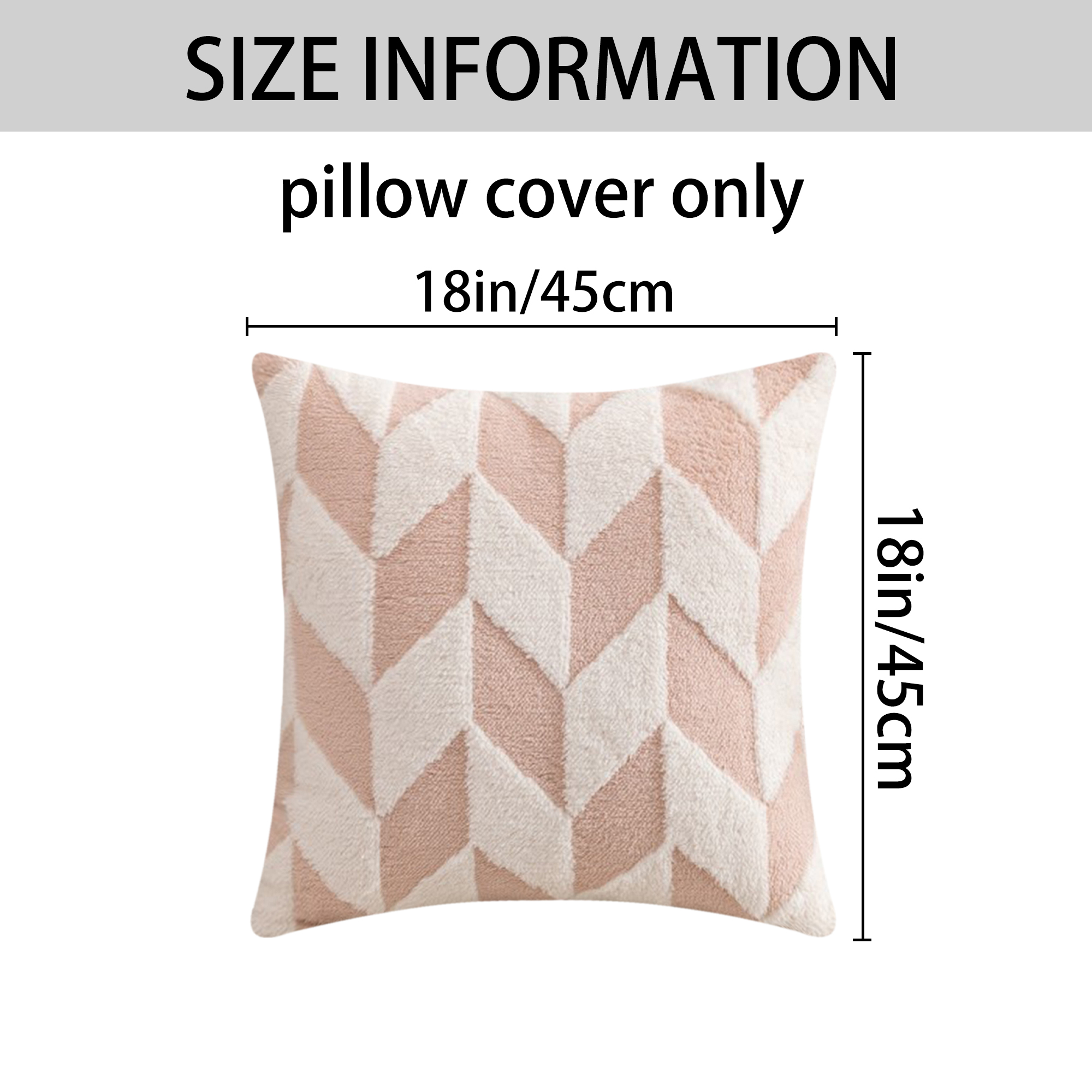 Unique Bargains Throw Pillow Covers for Sofa Pink 18" x 18"