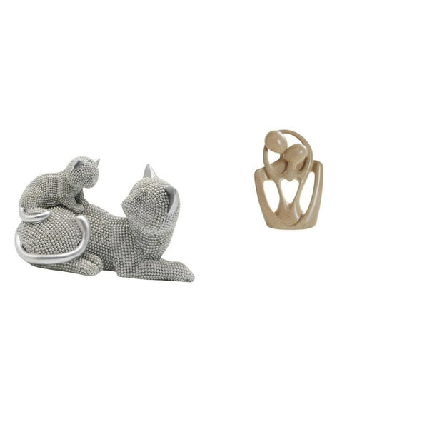 Escultura De Resina De Pareja De Gatos, Adorno De Mesa, Figura Creativa De Animal, Decoración Artística Para Dormitorio, Sala De Estar, Oficina, Estantería, Regalo De Cumpleaños Para