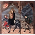thumbnail image 2 of Maestro di Campli 21x20 Gold Ornate Framed and Double Matted Museum Art Print Titled - The Flight to Egypt, 2 of 4