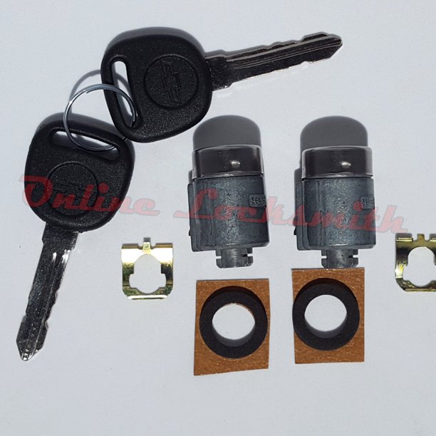 2 OEM Door Locks Driver Passenger Trunk Lock Cylinder Chevy Keys