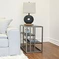 thumbnail image 5 of Roundhill Furniture Wood/Metal Padena Chairside Table in Aged Graphite Gray, 5 of 6