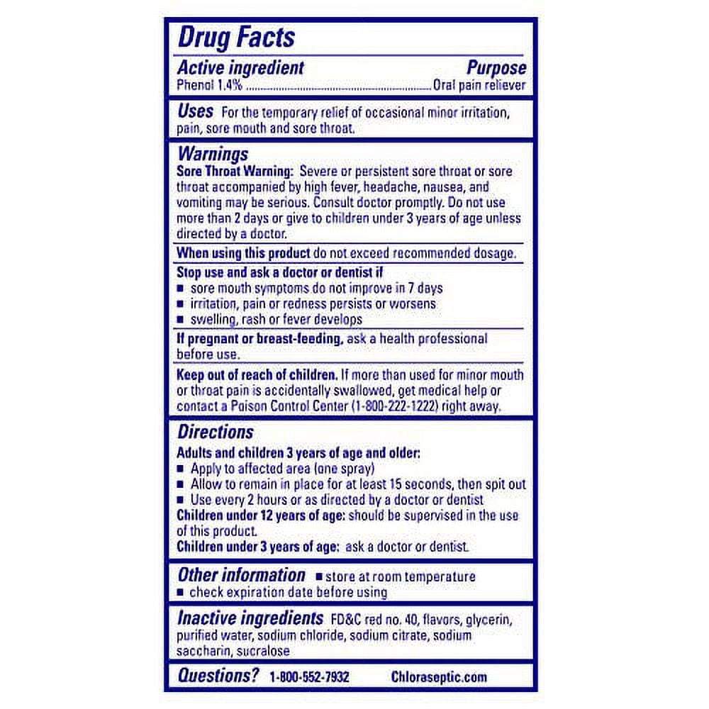 Chloraseptic Sore Throat Spray Pocket Pump Cherry 0.67 oz