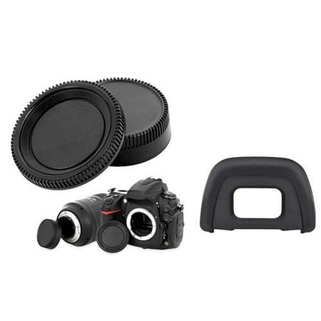 Insten 18mm Eyecup Eye Cup+Rear Lens Cover Cap+Camera Body Cap For Nikon D80/D70s