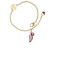 thumbnail image 2 of Delight Jewelry Silvertone Red Running Shoe Gold-tone Rose Link Chain Bracelet, 6.25"+1.75" Extender, 2 of 4
