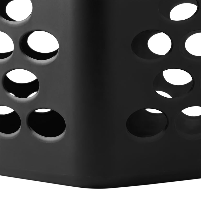 Mainstays Flexible Square Laundry Hamper, Black photo 5