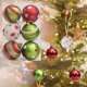 thumbnail image 1 of Lisbinx - Juego de 12 bolas navideñas de plástico mate pintadas de 6 cm y 12 unidades, 1 of 7