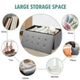 thumbnail image 5 of Topcobe 31.5" Fabric Foldable Storage with Removable Storage Bin, Closet Organizers for Shelves, Light Gray, 5 of 12
