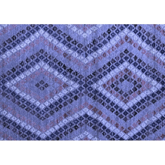 Ahgly Company Indoor Rectangle Abstract Blue Modern Area Rugs, 7' x 10'