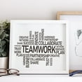 thumbnail image 4 of 2Pcs 11x8.6 Inch Self-Adhesive Silk Screen Printing Stencil Teamwork Partnership Silk Screen Stencil Cooperation Slogan Mesh Transfer Word Stencils for Painting on Wood DIY T-Shirt, 4 of 7