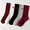 Black,Deep Red,Light Gray,Red,White, variant on Dweltoz 5 Pairs Kids Girls Mid-Calf Crew Socks, Cute Heart Bowknot Sock, Solid Color Ribbed Knit Soft Cozy Casual School Uniform Socks for Teens,Sizes 1-12 Years