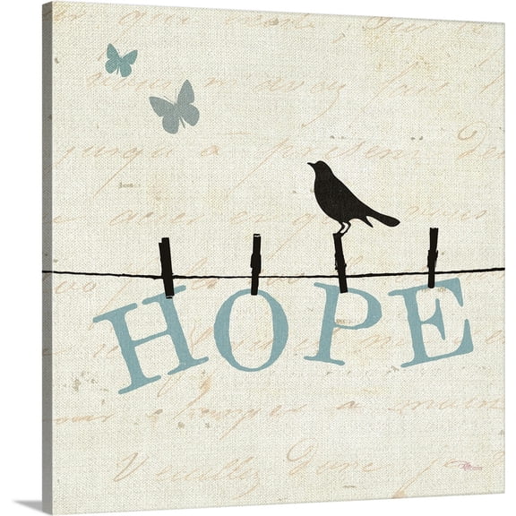 Great BIG Canvas | "Bird Talk I" Canvas Wall Art - 24x24