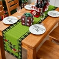 thumbnail image 6 of Table Runner Merry Christmas Theme Linen Green Elf Xmas Table Runner for Funny Decorations Kitchen Dining Room Home Seasonal Winter Holiday Indoor Outdoor Party 13 x 72 Inch, 6 of 6