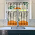 thumbnail image 3 of Kitchen Curtains 36 Inch Short - 3 Panel Set, Rod Pocket Window Curtain, Boho Floral Tribal Style, 100% Polyester for Farmhouse, Kitchen, Cafe, Bedroom, Easy Wash, 3 of 6