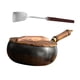 thumbnail image 4 of Wok antiadherente de fondo plano, cocina de inducción sin recubrimiento, sartén de hierro Pow Wok para cocina, Hotel, Camping, Universal, 4 of 7