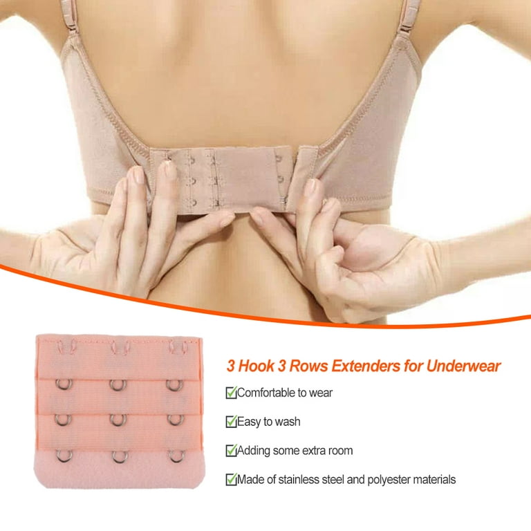 12 Pieces Women's Bra Extenders 2 Hook / 3 Hook 3 Rows Stretchy Comfortable  Bra Strap Extension