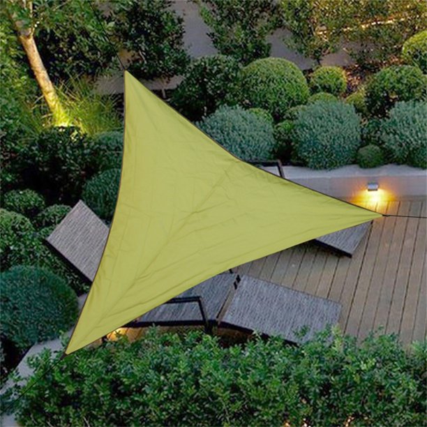 Pantalla de tela de tela de toldo de sombra beige triangular, permeable al agua y resistente a los rayos UV, resistente, cochera para exteriores Wmkox1067yii hfskjfh1060