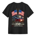 thumbnail image 7 of UngA 250 Anniversary USA Shirt Women 4th of July Shirts America 250 Shirt American Flag Graphic Tee Tops Patriotic Shirts for Women (Black,M), 7 of 7