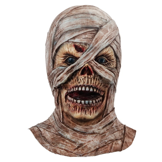 Máscara integral de látex para cosplay con forma de momia para Halloween