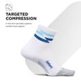 thumbnail image 3 of Feetures Elite Light Cushion Quarter Solid - Sport Sock with Targeted Compression - White Track , Small (1 Pair), 3 of 7
