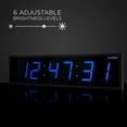 thumbnail image 3 of Reloj LED digital Ivation, enorme, de gran tamaño, 76 cm, azul, 3 of 6