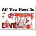 thumbnail image 1 of Letreros de metal retro "Todo lo que necesitas es amor", San Valentín, Gnomo, XOXO, placa de metal de 8 x 12 pulgadas, 1 of 5