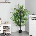 thumbnail image 4 of Outsunny 4.75FT Artificial Ficus Tree for Indoor Decoration, 4 of 10