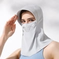 thumbnail image 3 of Cara Bufanda Pañuelo unisex para la cara, pañuelo deportivo fino de seda helada para pescar a caballo (gris claro) Sywqhk Para Estrenar, 3 of 9