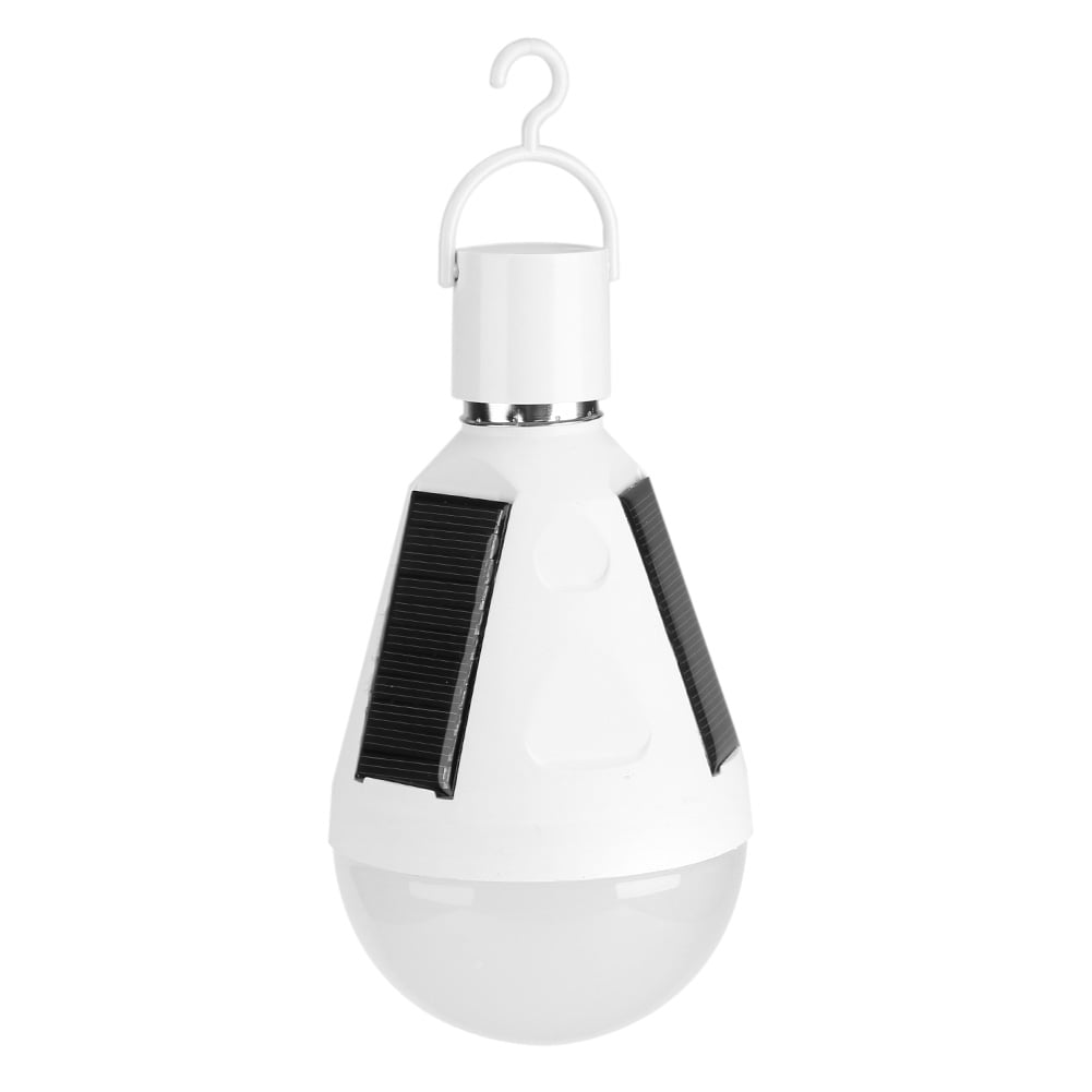 Rechargeable LED Solar Light Bulb - 12W AC86-265V for Garden, Camping, and Emergency Use