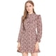 thumbnail image 1 of Allegra K Vestido De Flores Cintura Elástica Cuello Alto Con Volantes Botones Para Mujer Beige XL Unique Bargains ajustado, 1 of 7