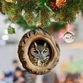 thumbnail image 3 of Animal Christmas Ornaments 2D Acrylic Hanging Decorations Colorful Forest Animal Designs for Christmas Tree Home Wall Decor Indoor Outdoor Bedroom Patio Seasonal Party Decorations, 3 of 3