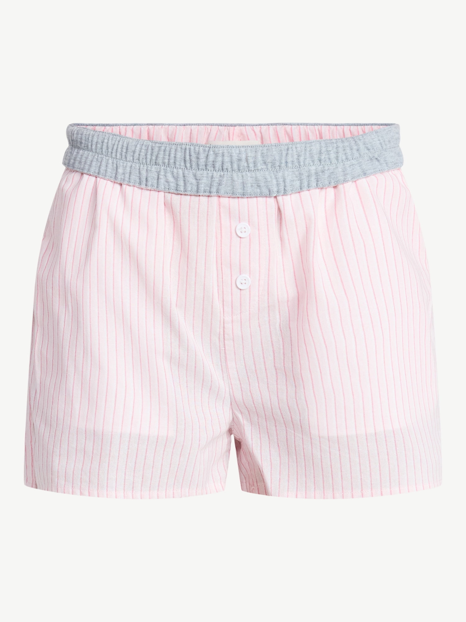 No Boundaries Cotton Rollover Waist Boxer Shorts, 3'' Inseam, Women’s 00-20