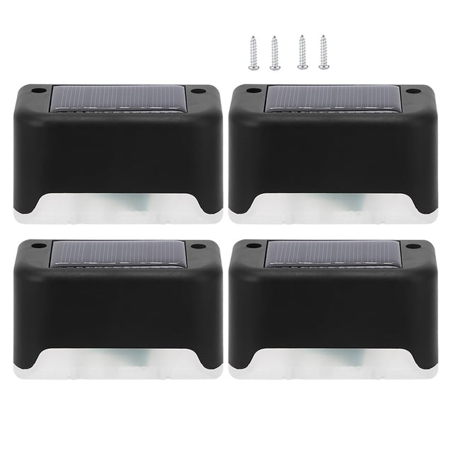 4 luces solares de pared LED para valla de jardín, para iluminación de paisajes exteriores y decoración.