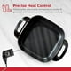 thumbnail image 4 of Sartén eléctrica Holstein Housewares de 30 cm - 1400 W con control de temperatura ajustable, revestimiento antiadherente sin PFOA, asas frías al tacto, olla multifunción, color rojo, 4 of 5