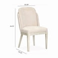 thumbnail image 3 of Magnussen Home Lorelei Misty Cloud Upholstered Host Chair Two Pack, 3 of 16