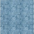 thumbnail image 3 of HomeRoots 626607 5 x 8 ft. Blue & Denim Blue Floral Washable Transitional Indoor & Outdoor Rectangle Area Rug, 3 of 9