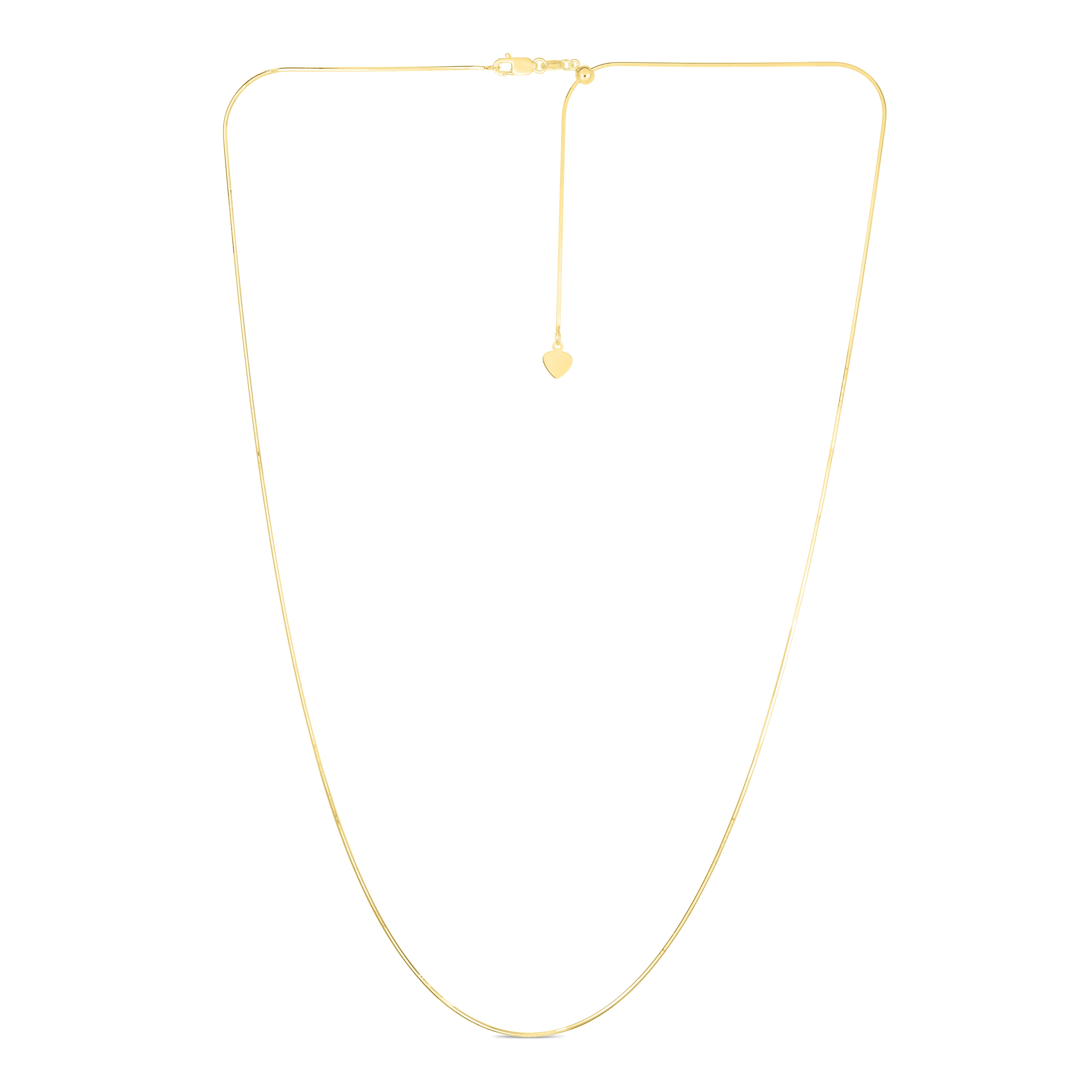 14k Yellow Gold Adjustable Rope Chain 