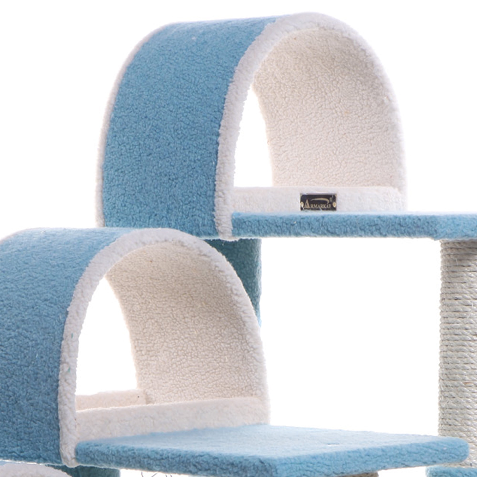 Armarkat Classic Real Wood Cat Tree Model B3803, 38 inch Sky Blue
