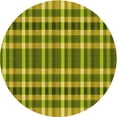 thumbnail image 1 of Ahgly Company Tapis Rond Lavable en Machine Intérieur Transitionnel Vert Olive, 7 Pieds Rond, 1 of 7