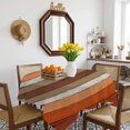 thumbnail image 3 of Burnt Orange Brown Table Cloth Waterproof Tablecloths, Farmhouse Vintage Wooden Tablecloth Dining Table Cover for Kitchen Party Tabletop Outdoor, Square Tablecloth 60x60 Inch, 3 of 9