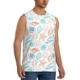 thumbnail image 2 of Xecao Colorful Seashells1 Print Men's Tank Top: Sleek Sleeveless Tee for Casual Sports and Beach Occasions-Small, 2 of 7