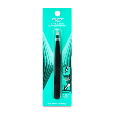 Equate Stainless Steel Eyebrow lant Tweezers and Brush Precision Shaping