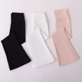 thumbnail image 5 of ATOGUTA Pants for Girls Size 6-16 Elastic Waist Fleece Running Athletic Bell Bottom Trousers Black, 5 of 5