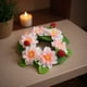 thumbnail image 5 of mfyjkho Guirnalda navideña de peonías para velas, ideal para decorar mesas festivas, corona floral de plástico con centro de 8,5 cm para centros de mesa con velas, 1 unidad, 5 of 7