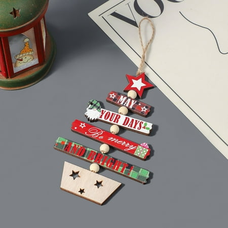 

Cinmonia Christmas Wooden Decorative Pendant Faceless Old Man Pendant Mall Window