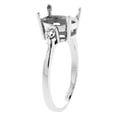 thumbnail image 3 of 10K White Gold Natural Tanzanite Ring Oval 10x8mm Diamond Accent, size 7.5, 3 of 4