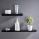 thumbnail image 5 of Estante flotante para pared, organizador de espacio de aluminio, estantes de almacenamiento para baño, soporte para colgar cosméticos, estante de almacenamiento, 60 cm, negro, 5 of 5