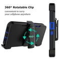 thumbnail image 3 of Takfox Samsung Galaxy A14 5G Case with Belt Clip Holster [Built in Screen Protecotr] Military Grade Heavy Duty Protection 3 in 1 Shockproof Armor Rugged Durable for Galaxy A14 5G Phone - Black+Blue, 3 of 6